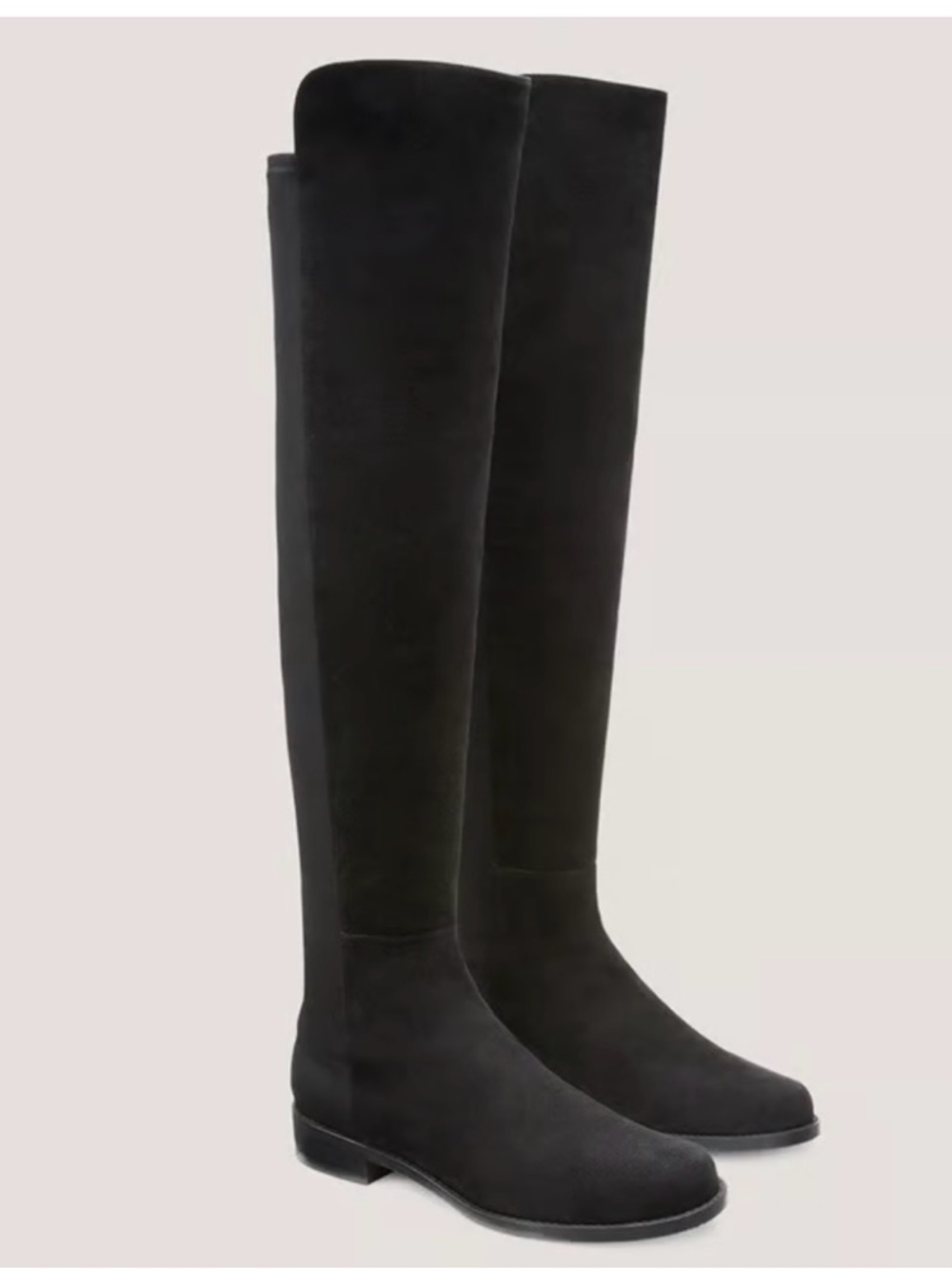 Stuart Weitzman 5050 Black Over-the-Knee Suede Boots